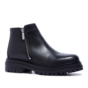 Carl Scarpa Arletta Black Leather Ankle Boots